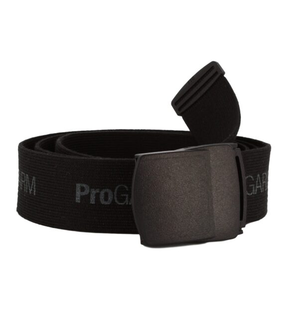 Black elastic belt with buckle