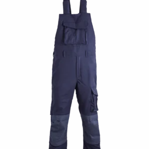Navy blue work overalls with pockets